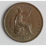 Penny 1826 nEF, a few spots.