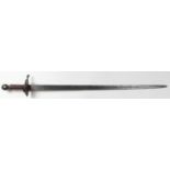 17th Century sword with bone grip shell guard 31 inch blade.