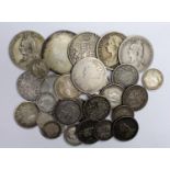 GB Silver (29) 18th-20thC assortment, mixed grade (a few holed / damaged)