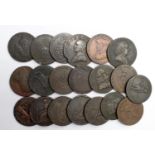 Tokens, 18thC (20) copper Halfpennies, Fair to VF