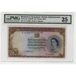 Rhodesia & Nyasaland 10 Pounds dated 30th March 1957, very rare highest denomination note of this