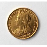 Jewellers copy of a Half Sovereign 1896. Tests as approx 20ct
