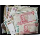 World (over 1000 notes), large box of mixed world banknotes, a very interesting and varied lot, in