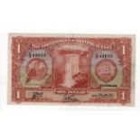 British Guiana 1 Dollar dated 1st October 1938, serial F/4 43623, (TBB B107b, Pick12b), hand written