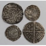 Henry III silver penny, Long Cross Issue wth sceptre, London by Henri, cracked GF, with Edward III