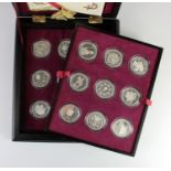 Queen Elizabeth II 40th Anniversary Coronation Crown Collection 1993. The 18 coin set all Crown-