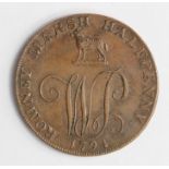 Token, 18thC : Romney Marsh (Dimchurch) Halfpenny 1794, D&H Kent No. 15, VF