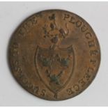 Token, 18thC : Bury St Edmunds, Jam's Goer Ironmonger Halfpenny, plain edge, D&H Suffolk No. 27, GVF