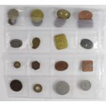 Tokens (20) 19th-20thC, mostly Market, one Communion, TILLEY'S COALS BRIGHTON countermarked French