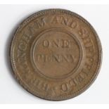 Token, 19thC : Birmingham and Sheffield Copper Company Penny 1812, engrailed edge, VF