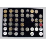 Colelction of mainly Crown-size issues in an aluminium coin case, all in hard plastic capsules.