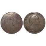 Engraved Token, 18thC : John Wilkinson Iron Master Halfpenny with the reverse smoothed and