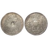 Dollar, George III oval countermark on a Mexico 8 Reales 1795 Mo FM, 3765A, GVF, some old file marks