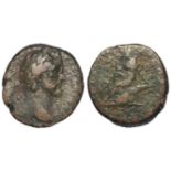 Antoninus Pius, Britannia, copper as, struck probably at a British Mint in 154-155 A.D., reverse:-
