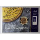 Half Sovereign 2000 BU in the Royal Mint card