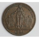 Token, 18thC : Richardson Goodluck Lottery Halfpenny 1795, D&H Middlesex No. 467, VF-GVF