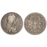 Shilling 1663, up/down axis, S.3371, GF