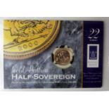 Half Sovereign 2000 BU in the Royal Mint card