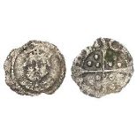 Edward VI in the name of Henry VIII, 1547-1551, silver halfpenny, possibly of YorK, mint seems to