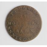 Token, 18thC : Ireland, Enniscorthy Halfpenny 1800, plain edge, D&H Wexford No. 5, Fine.