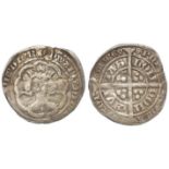 Edward III silver groat, Fourth Coinage 1351-1377, Class C 1351-1352, of London, Lombardic 'M',