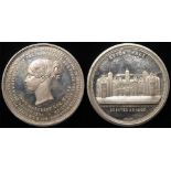 British Commemorative Medallion, white metal d.46mm: Queen Victoria Opening of Aston Hall & Park