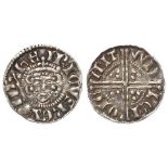 Henry III silver penny, Long Voided Cross Issue, with sceptre, reverse reads:- WILLEM ON CANT ['