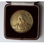 The Institution of Mechanical Engineers unmarked silver gilt Thomas Hawksley medal to A.T. Bowden,