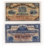 Scotland 1 Pound (2), a high grade pair, Union Bank dated 31st May 1938 signed Hird & Wilson, serial