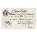 Mahon 10 Pounds dated 15th June 1927, London branch, serial 132/L 87951, (B216, Pick321a) two tiny