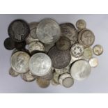 World (mostly) Silver (60)18th-20thC assortment, mixed grade (some holed or altered)