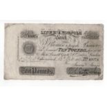 Lynn Regis & Norfolk Bank 10 Pounds dated 13th October 1884, serial no. A9974, for Jarvis &