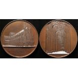 British Commemorative Medal, bronze d.59mm: Winchester Cathedral c.1855 by J. Wiener, Eimer No.