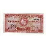 Bermuda 10 Shillings dated 12th May 1937, portrait King George VI at centre, fractional prefix