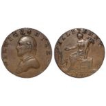 Token, 18thC : Bust of Shakespeare, Warwickshire County Halfpenny 1791, D&H Warwickshire No. 46,