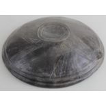 Large Ancient Villanovan dish with geometric pattern running across base, 310x60mm