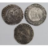 Elizabeth I silver groat, Second Issue 1560-1561, mm. Cross-Crosslet, GF with a ditto but silver