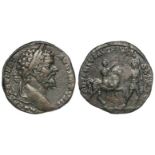 Septimius Severus, sestertius, Rome Mint 194 A.D., reverse reads:- ADVENTVI AVG FELICISSIMO S C ,