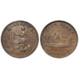 Australian 19thC Token : Van Diemen's Land (Tasmania) R. Josephs, New Town Toll Gate Penny 1855 GVF