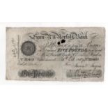 Lynn Regis & Norfolk Bank 5 Pounds dated 10th October 1887, serial no. B9469, for Jarvis &