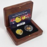 Australia / UK Sovereign rarity set 2009. A two coin gold set with Australia $25 (sovereign) & UK