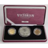 Victorian Centenary Collection 2001. The three coin set comprising Sovereigns (2) 1901 GEF, 2001