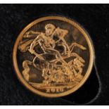 Sovereign 2015 BU in a modern non Royal Mint box