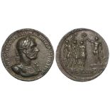 Macrinus, April 217 A.D. - June 218 A.D. bronze medallion of 36mm, wt. 28.80g., a Paduan Issue,