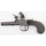 18th century flintlock box lock pocket pistol signed Gourlays.