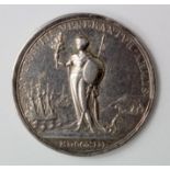 Queen Anne, Treaty of Utrecht 1713 unmarked silver medal by J. Croker. Measures 34mm in diameter.