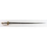 Sword: 1796 Pattern Infantry Officers Sword. Gilt brass folding shell guard. (Acorn finial broken