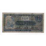 Trinidad & Tobago 1 Dollar dated 1st April 1905, a scarce very first issue banknote, serial A/5