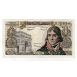 France 100 Nouveaux Francs dated 5th March 1959, Napoleon Bonaparte portrait at right, serial A.5
