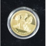 Tristan da Cunha gold Guinea 2008. Proof aFDC boxed as issued